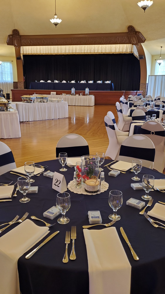 great rental hall chandelier ballroom