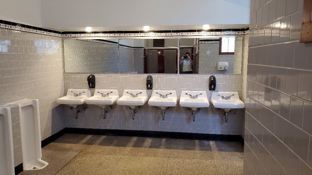 Before men's room renovation