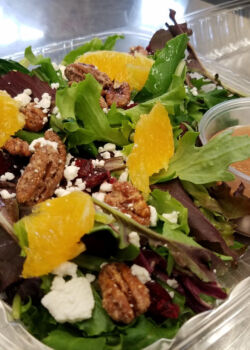 Mixed greends salad with cranberries
